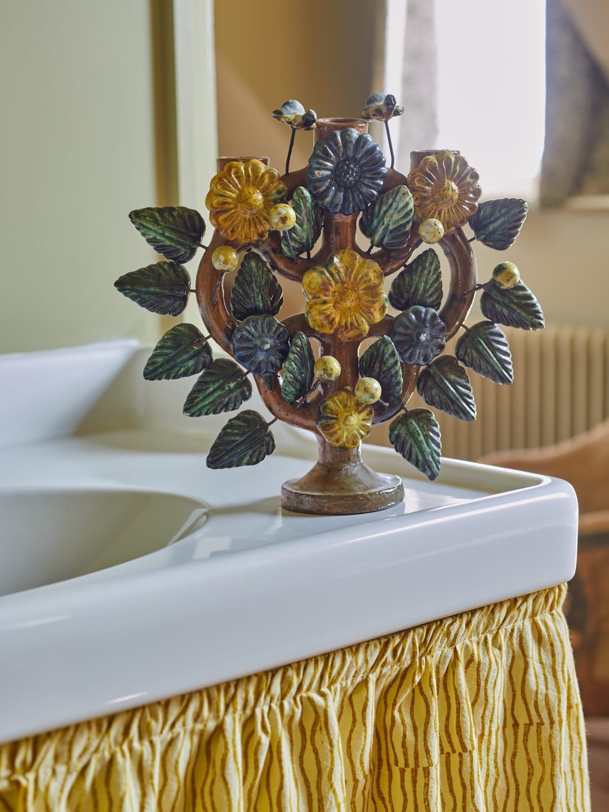 CUMNOCK POTTERY CANDLESTICK