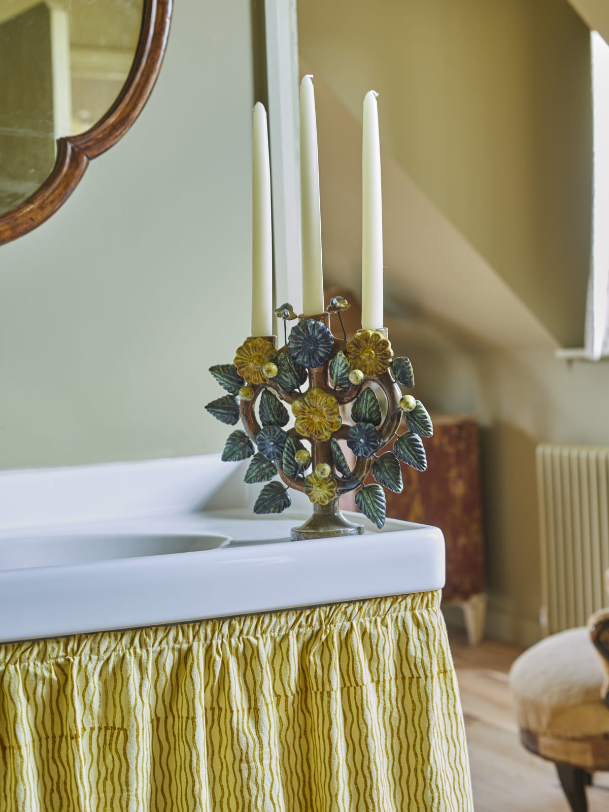 CUMNOCK POTTERY CANDLESTICK