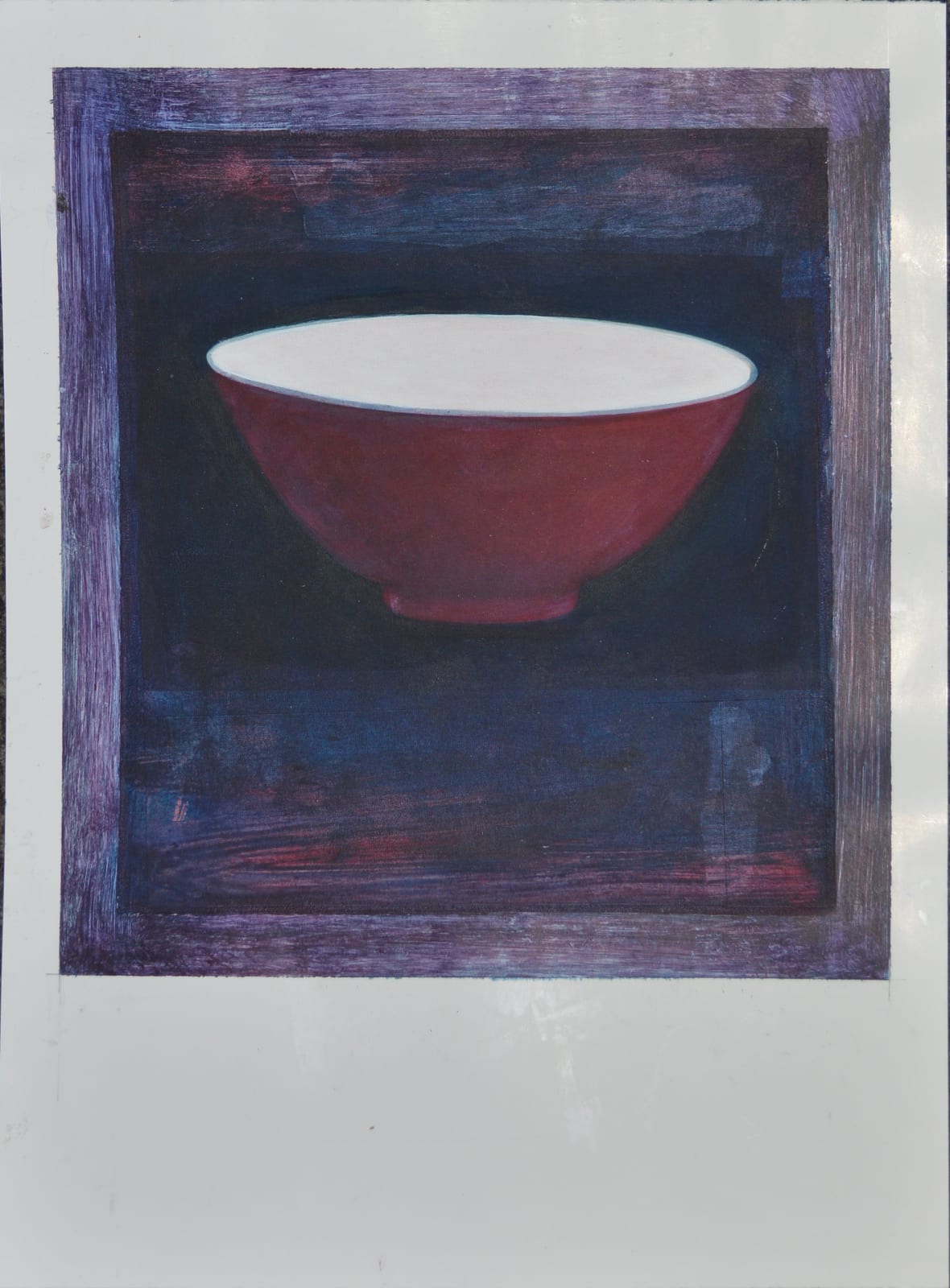 Michael Kellers, Ox-Blood Bowl (white elipse), 2015