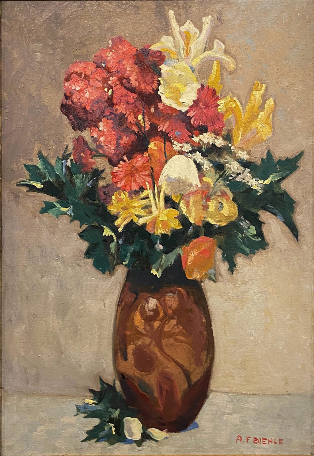 August Biehle, Vase of Flowers