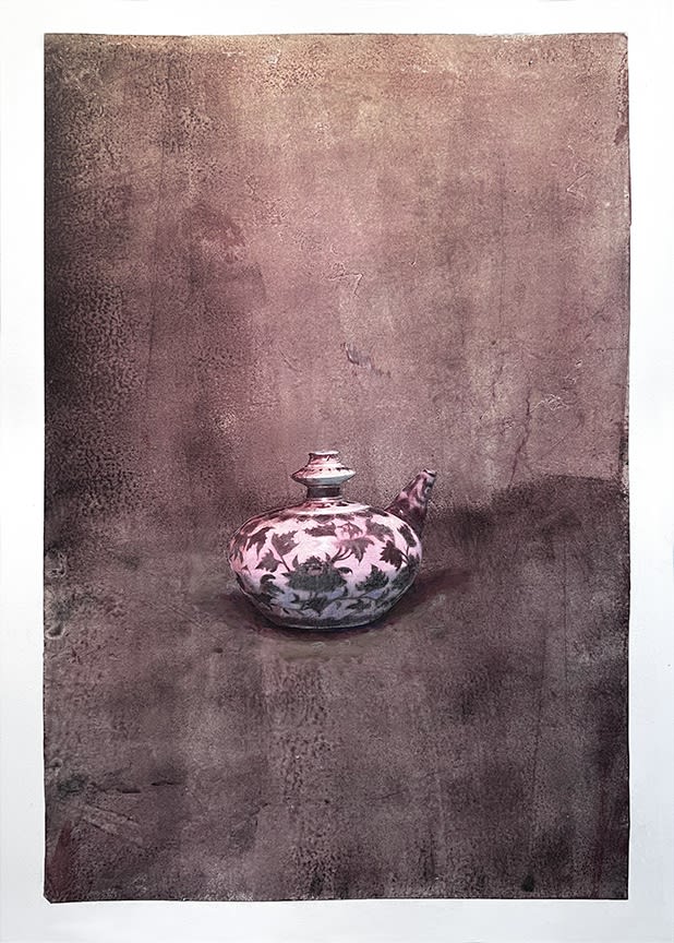 Michael Kellers, KENDI Ming Pot with Peony Scroll, 2024