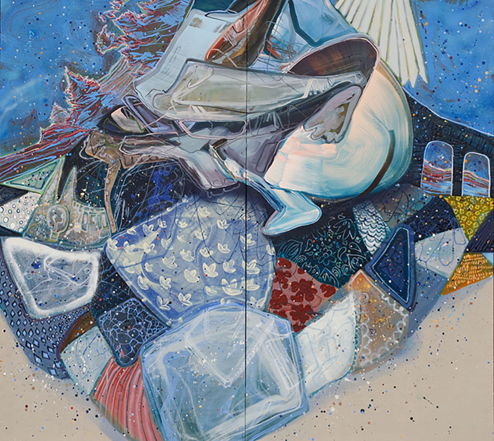 Dana Oldfather, Queen Bed (diptych), 2019