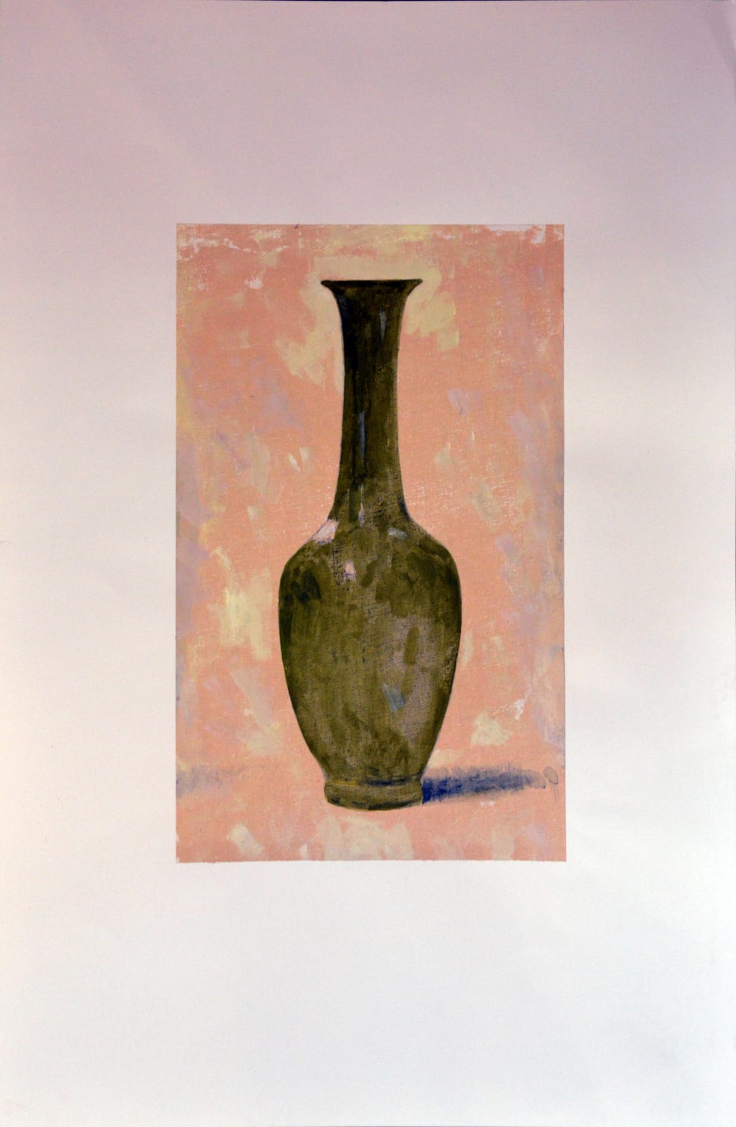 Michael Kellers, Green Vase (on Pink), 2015