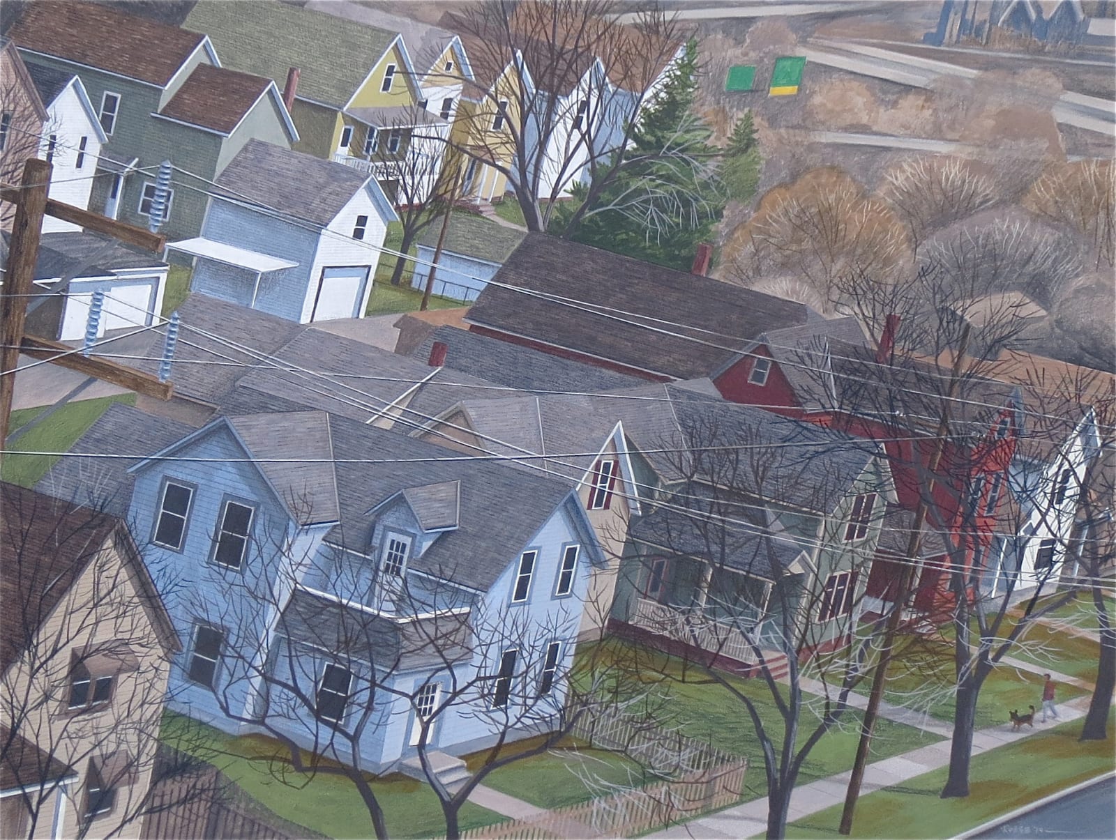 Thomas Roese, 746 - Cle Series: Winter Lives, Mill Patterns with Dog, 2014