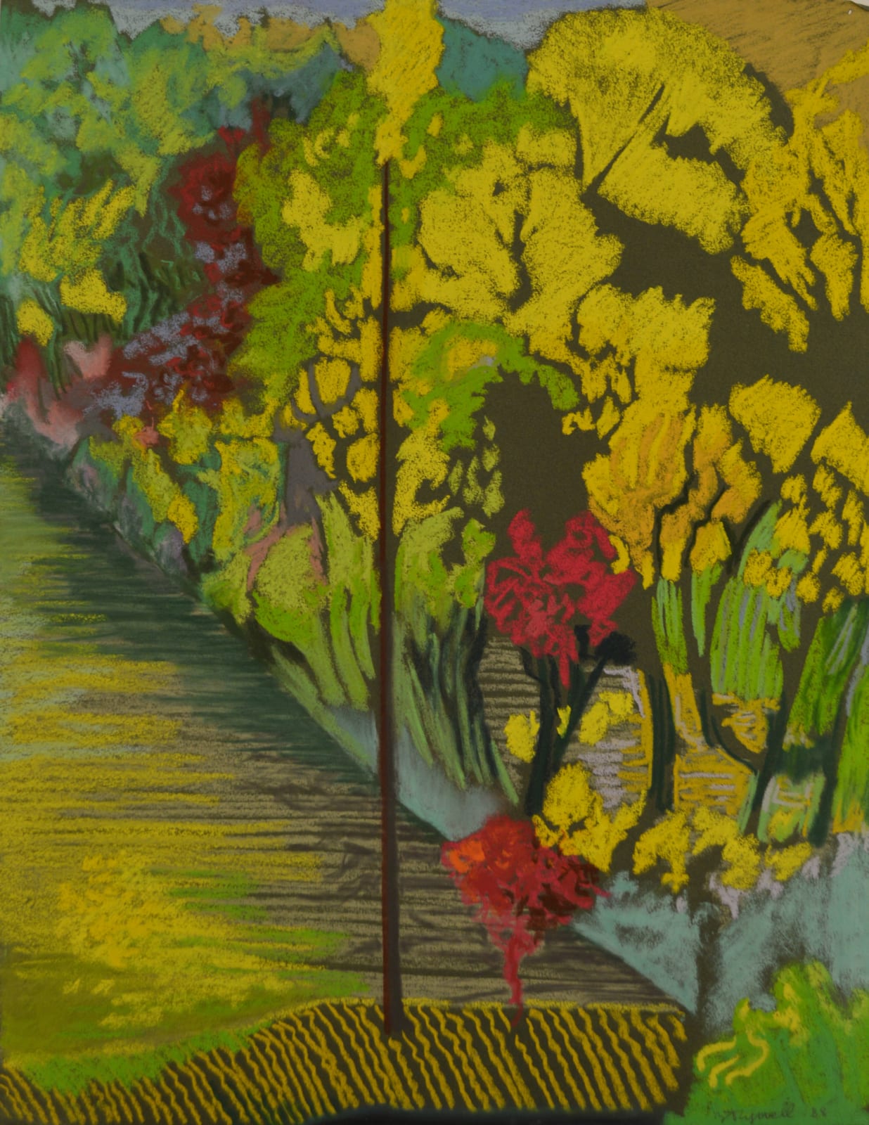 Brinsley Tyrrell, No. 11 BT 56-Untitled (Green/Yellow Trees), 2017