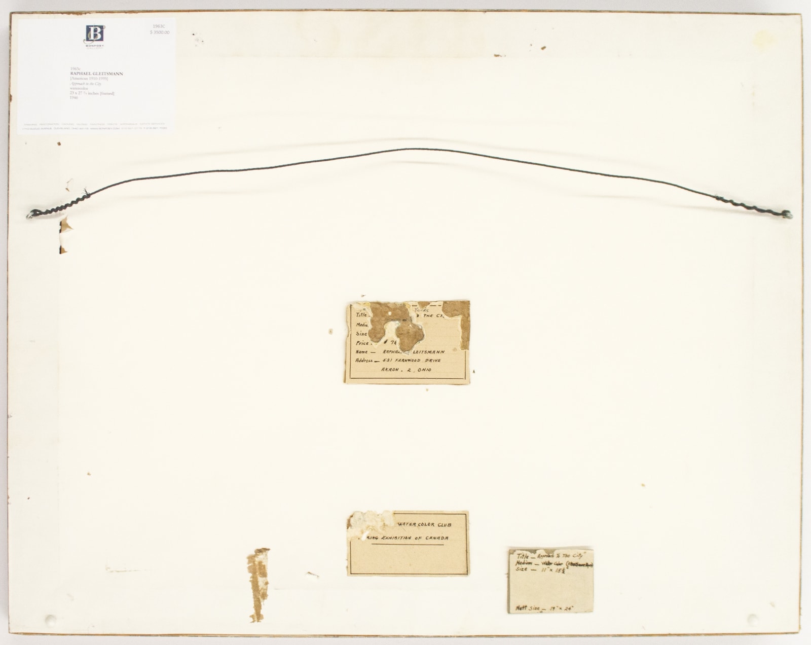 Raphael Gleitsman, Approach to the City, 1946