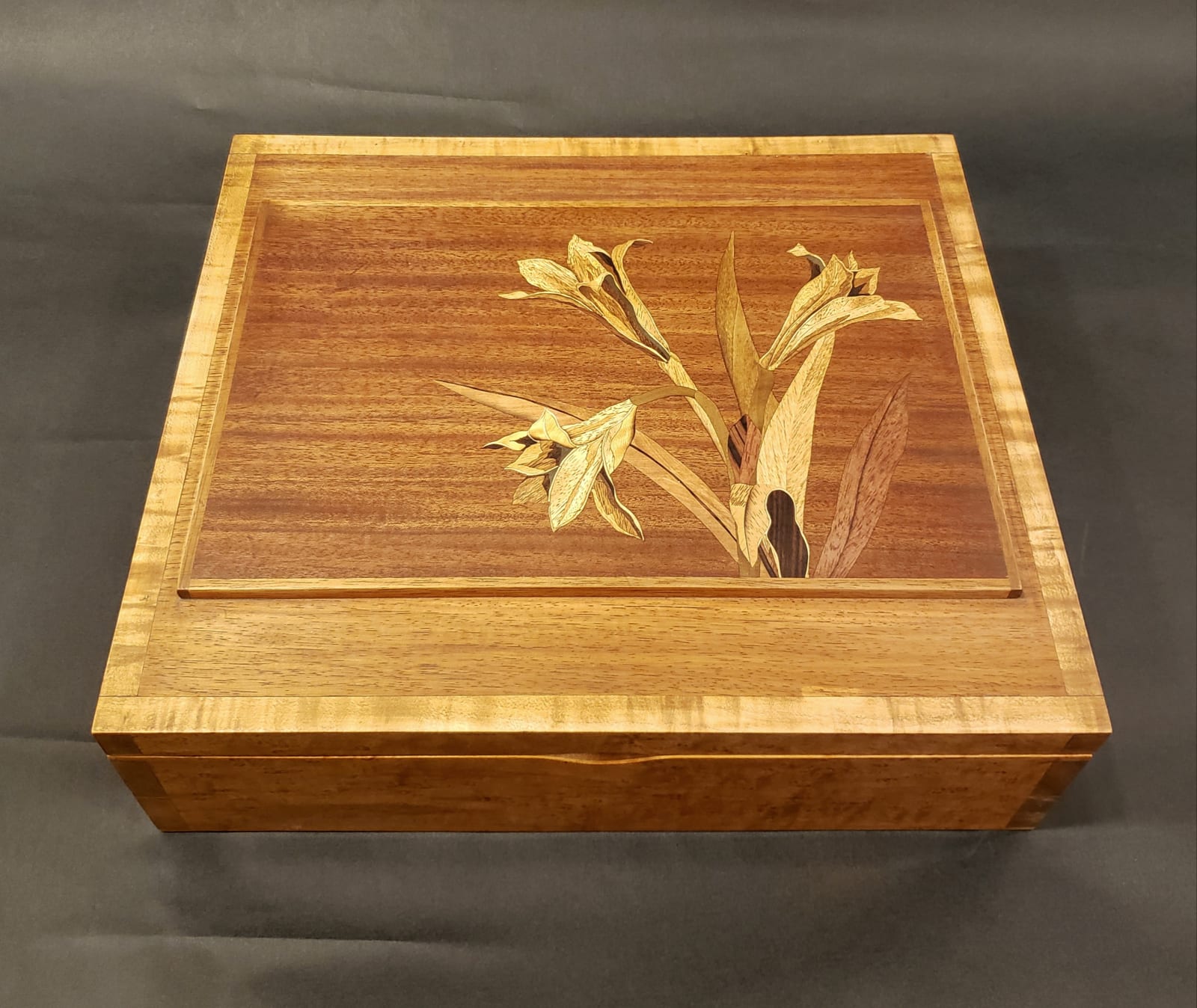Silas Kopf, 31. Wooden box with a marquetry top