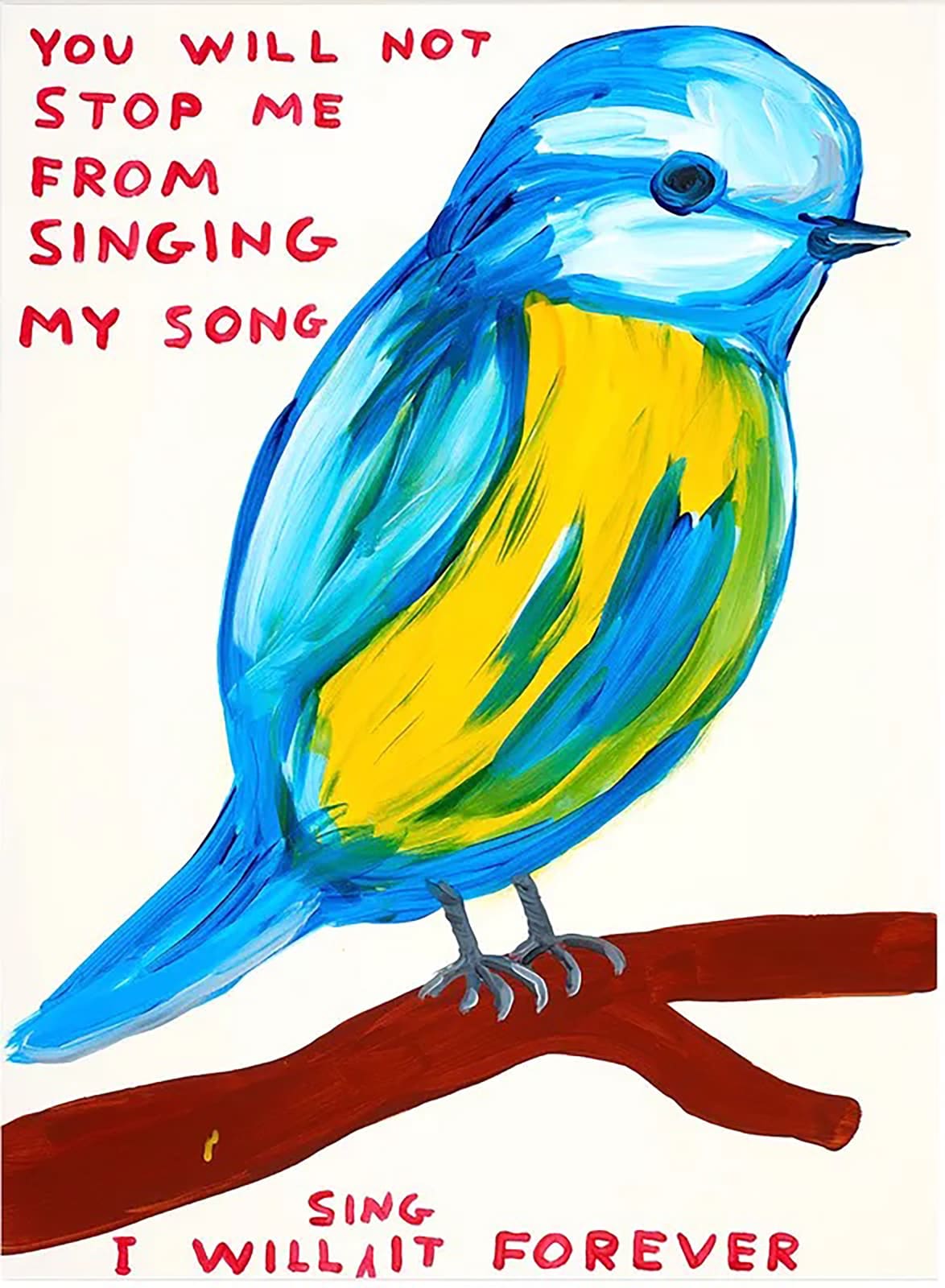 David Shrigley, You Will Not Stop Me From Singing My Song