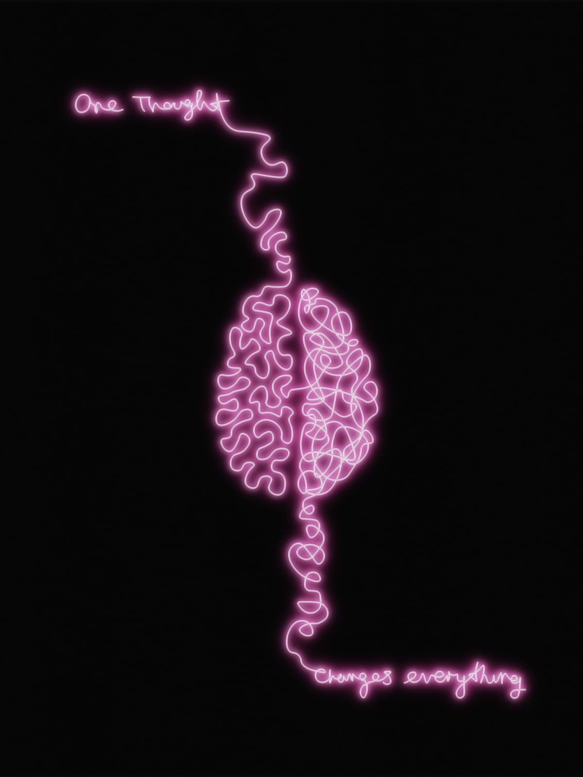 Lauren Baker, One Thought (Brain) - Pink