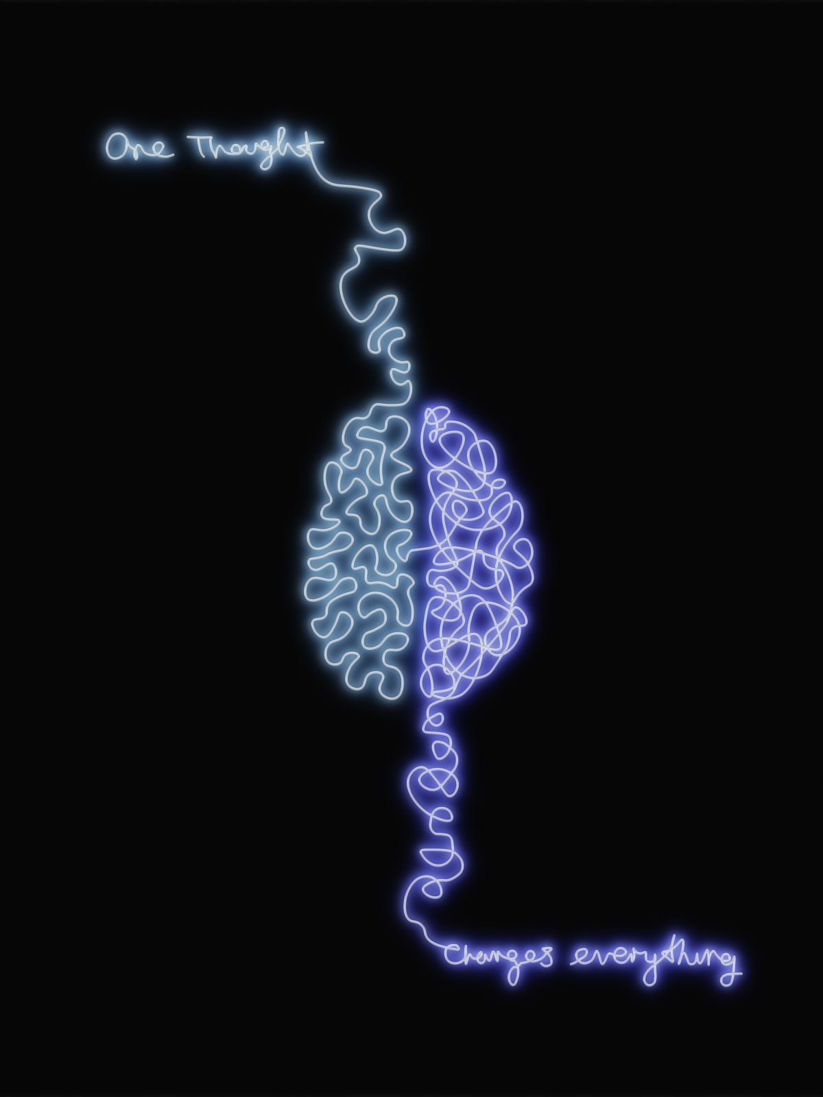 Lauren Baker, One Thought (Brain) - Blue