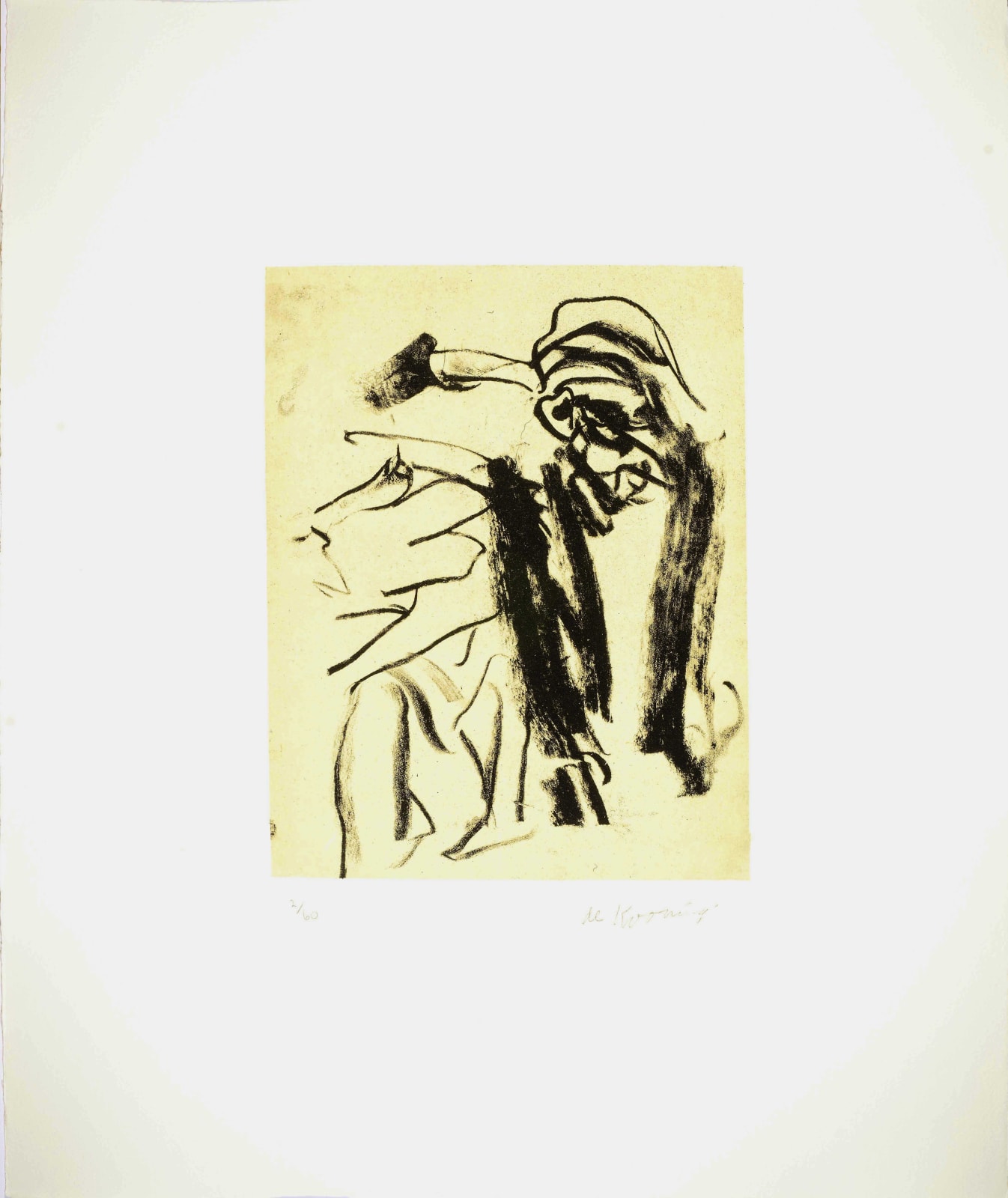 Willem de Kooning, Seventeen Lithographs for Frank O'Hara: Plate XV, 1988
