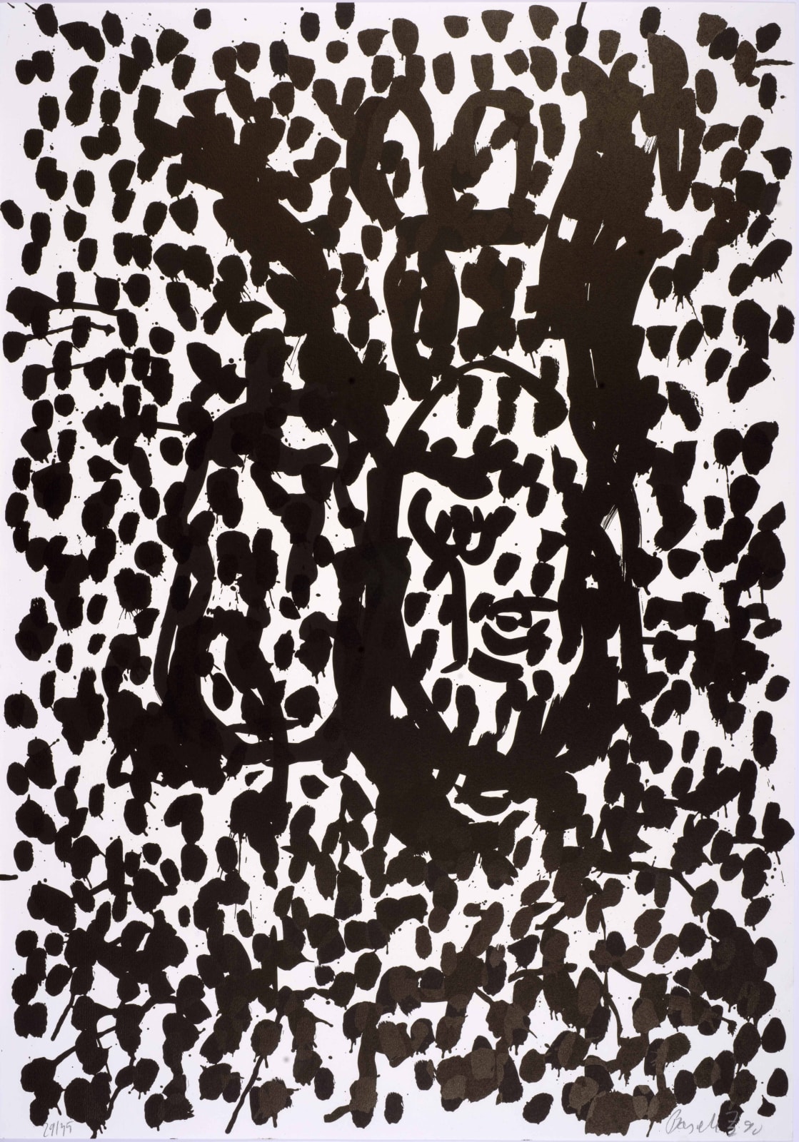 Georg Baselitz, Suite 45: One plate, 1990