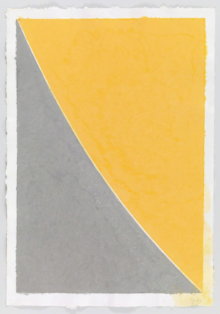 Ellsworth Kelly, Colored Paper Image VII (Yellow Curve with Gray), 1976