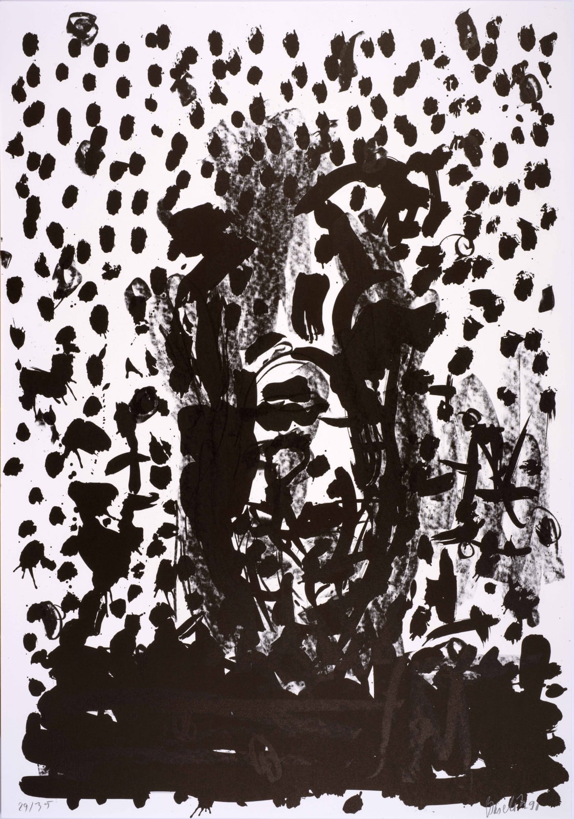 Georg Baselitz, Suite 45: One plate, 1990