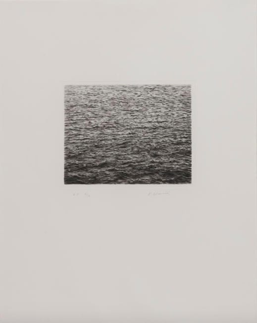 Vija Celmins, Drypoint - Ocean Surface (Second State), 1985