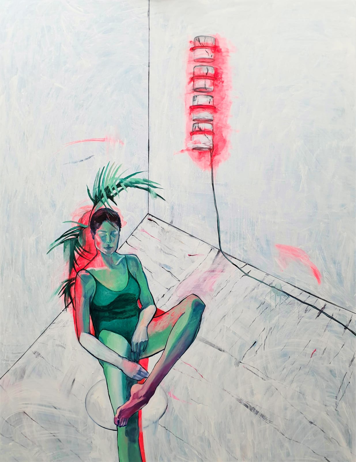 Katya Tsareva, In my white corner, 2019