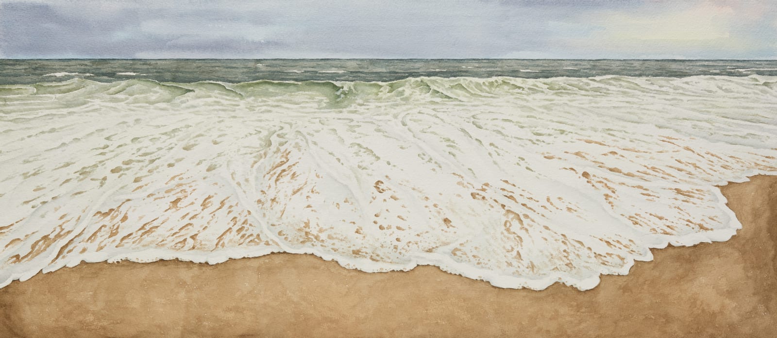Sean Cavanaugh Atlantic Lace, 2021 Watercolor on paper 22.5 by 30.25 inches
