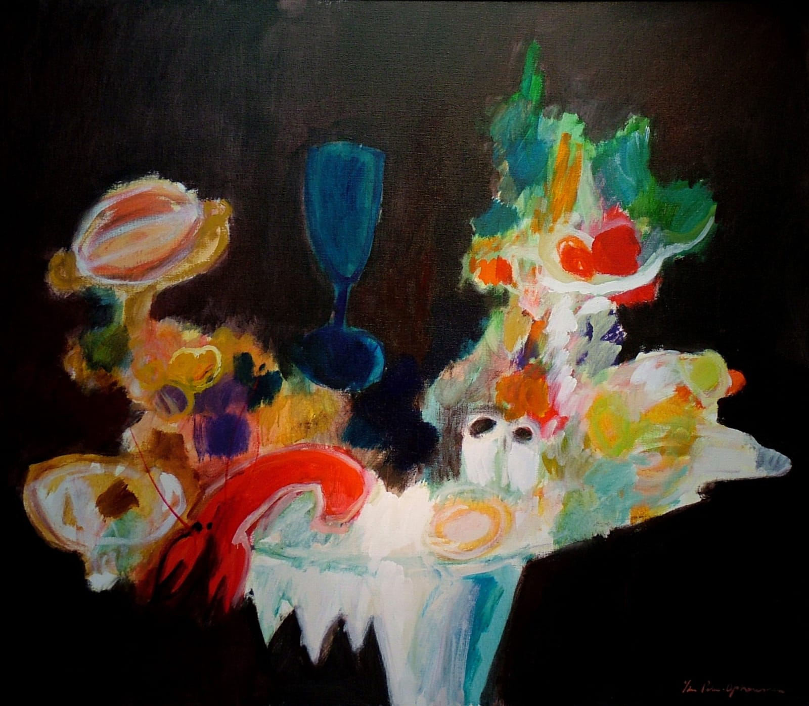 Jan Peter van Opheusden, Stilleven met fruit en glas