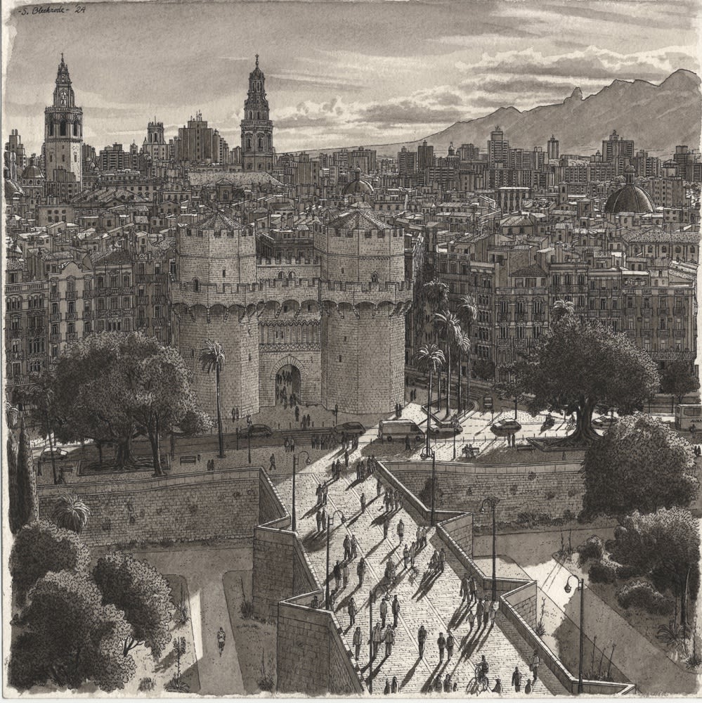 Stefan Bleekrode, Puerta de los Serranos Valencia
