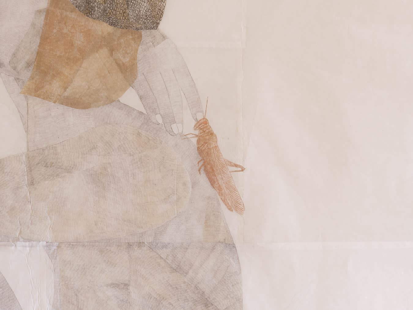 Marta Roberti, Autoritratto come Pinocchio, detail, 2024, oil pastels on paper, cm 29,7 x 42. Courtesy the artist and z2o Sara Zanin