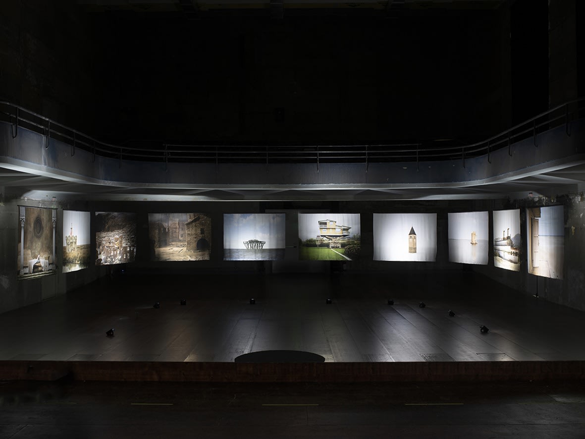 Silvia Camporesi, Semisommersi - Dove finisce l'acqua, curated by Cesare Pomarici, Ex Cinema Odeon - Forlì, installation view, ph. Silvia Camporesi