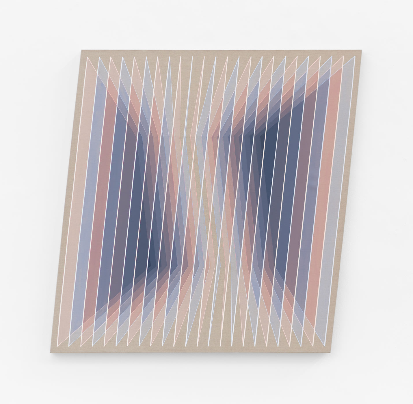 Daniel Mullen, Proximity XIII: Low-Chroma Scaffold Between Magenta and Phthalo, 2025