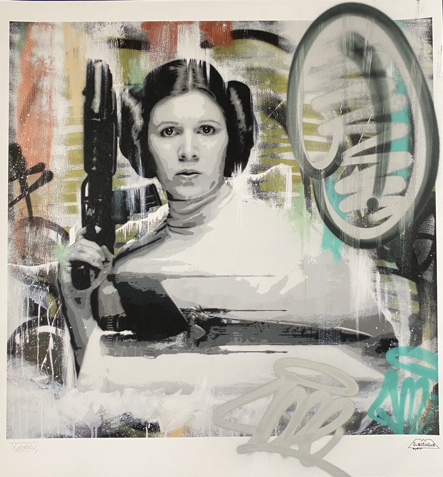 Princess Leia Embellished Print