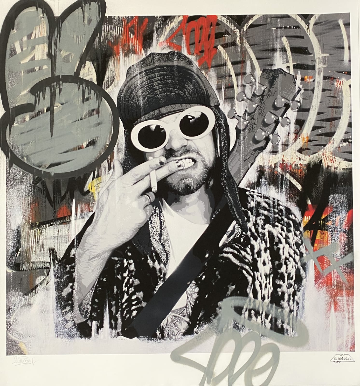 Kurt Cobain Embellished Print