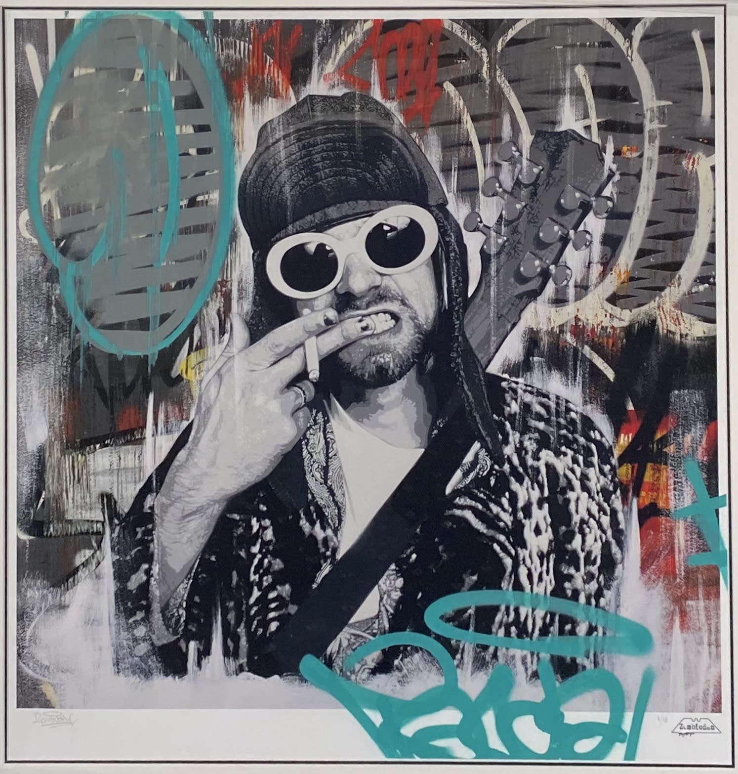 Kurt Cobain Embellished Print | Zombiedan