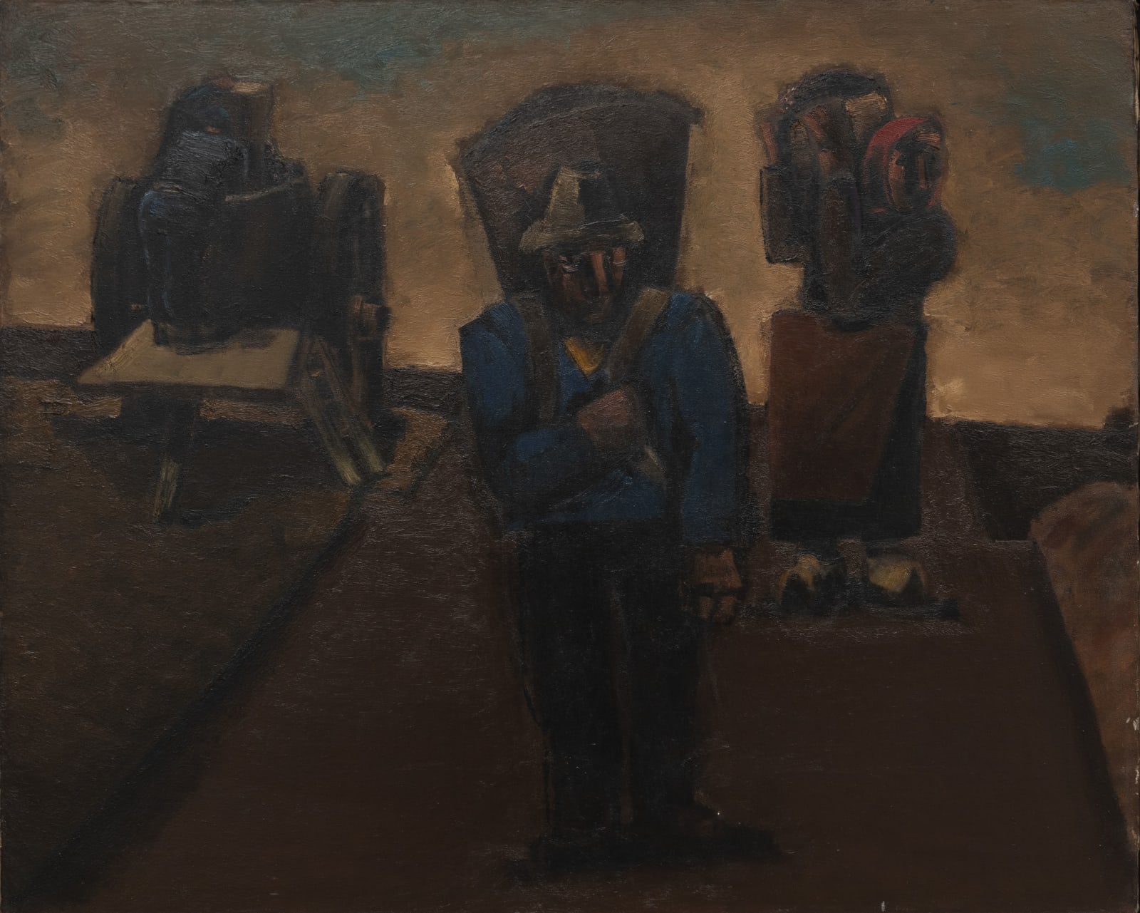 Josef Herman, Scene from Burgundy (grape pickers), 1968-72