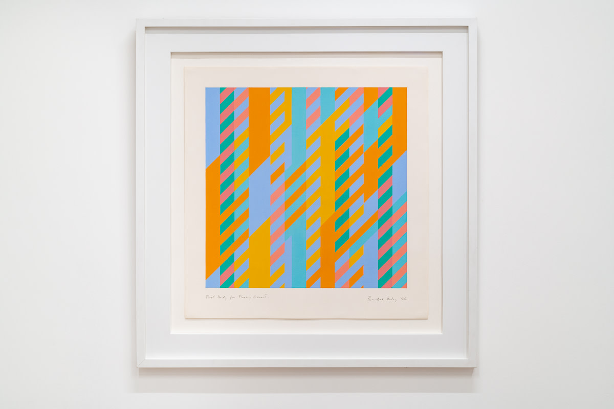 Bridget Riley, First Study for Fleeting Moment , 1986