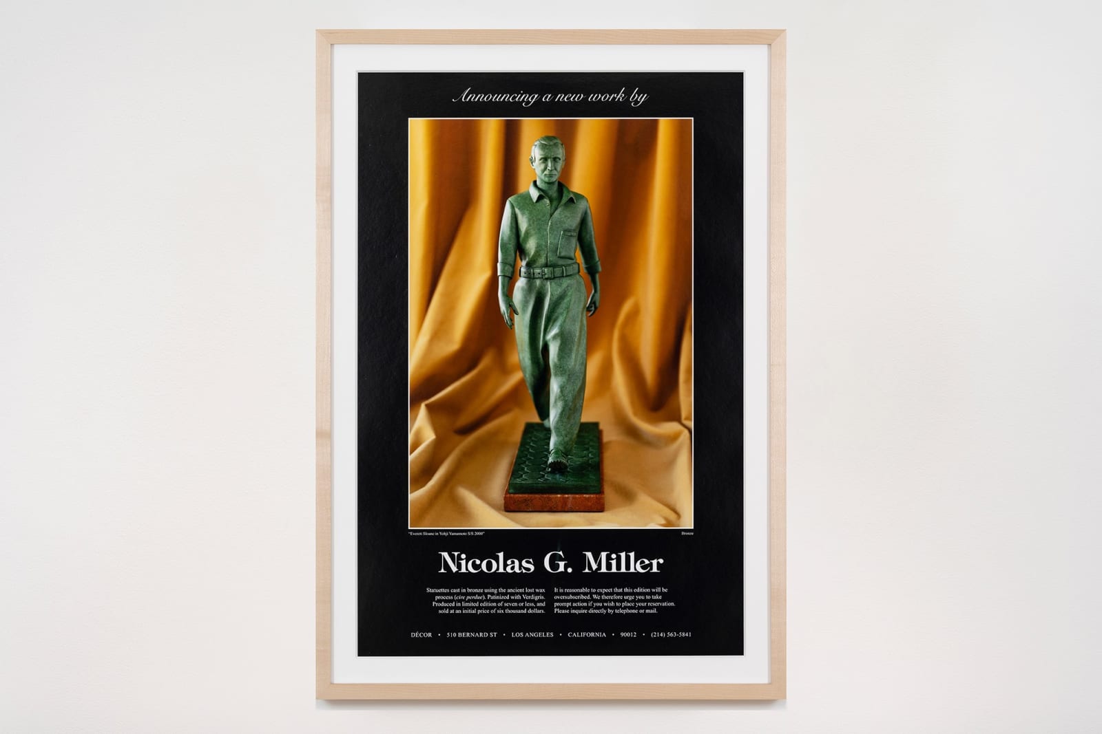 Nicolas G. Miller, Announcing a New Work, 2021