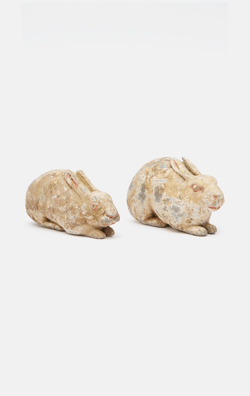 Anon, A pair of terracotta hares, Han dynasty, 206 BC - 220 AD