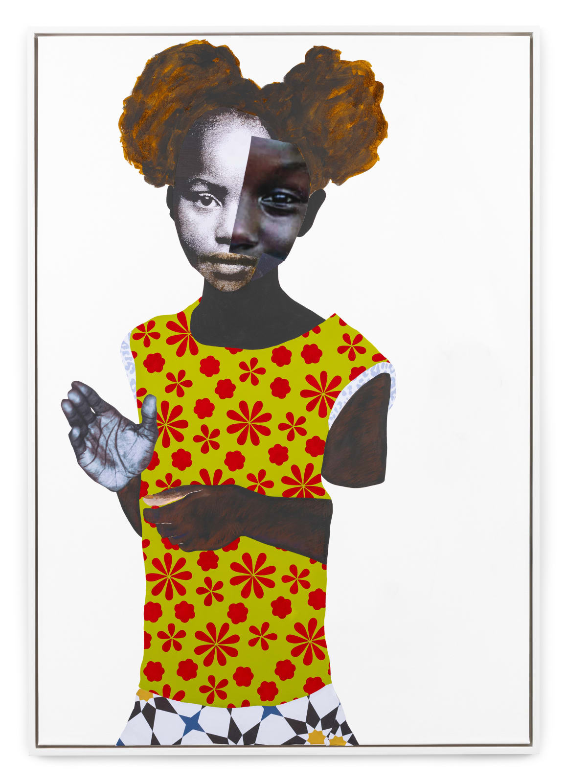 <div class="artist">Deborah Roberts</div><div class="title_and_year"><span class="title">Girl with the poofball hair and beautiful skin</span><span class="year">, 2022</span></div>