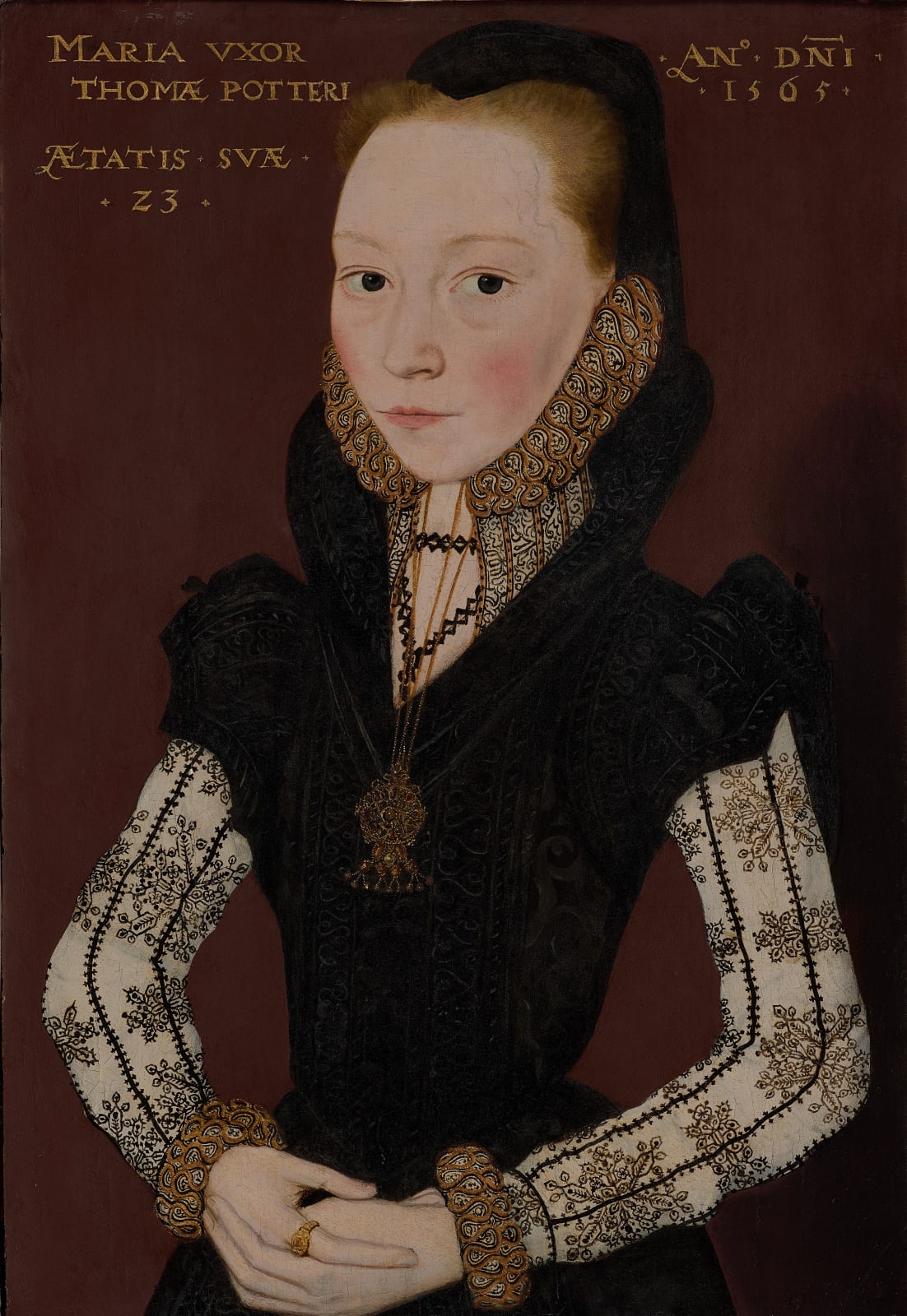 Fig. 3. Master of the Countess of Warwick, Portrait of Mary Potter, Nee Tichborne, 1565.