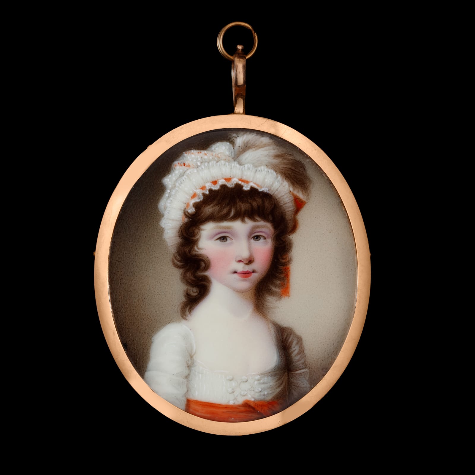 Fig 9, Henry Spicer, 'Portrait enamel of Louisa Dorothea Clinton as a young girl', enamel on copper, 1783