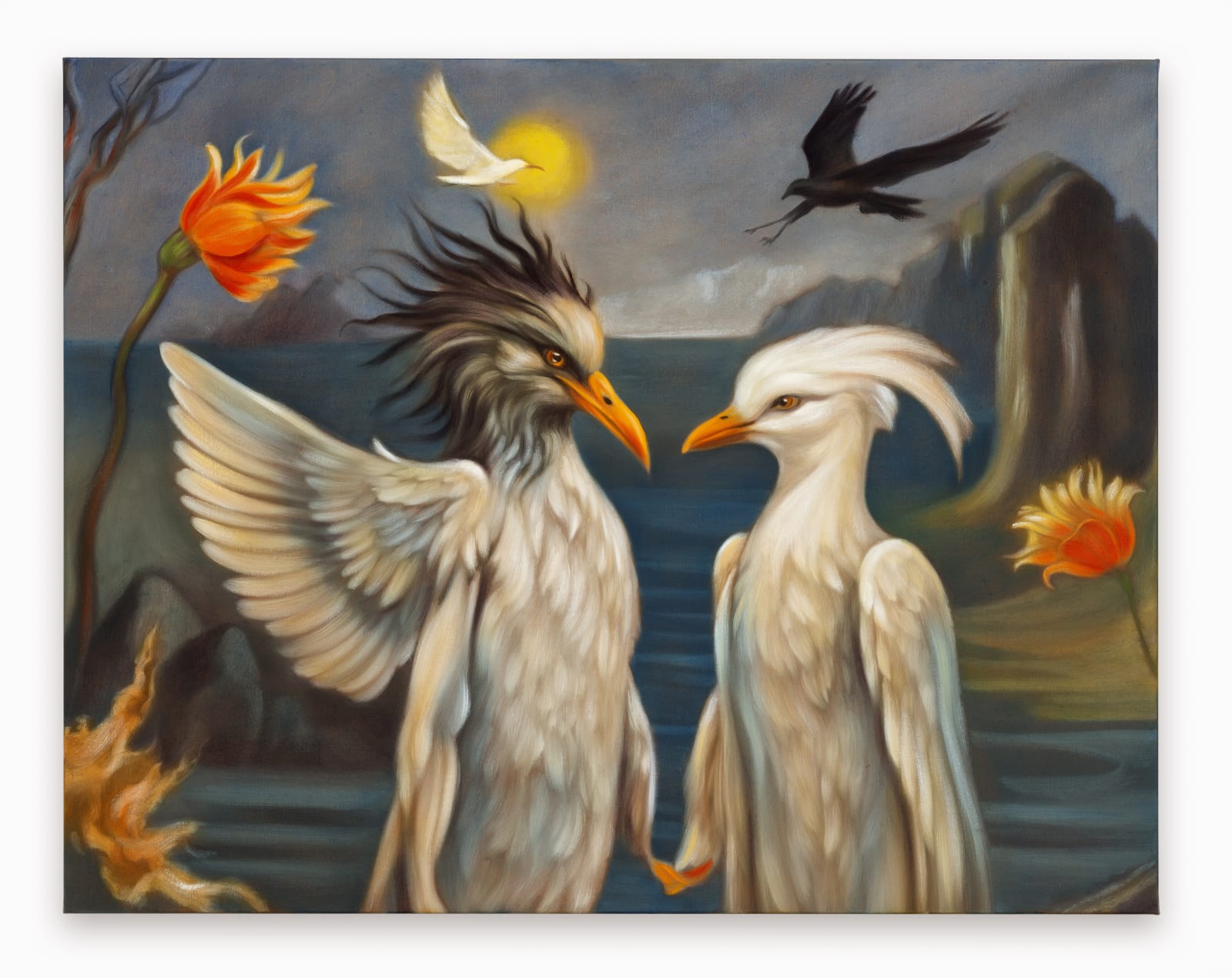 Friendship and Birdsong, 2024 Oil on linen 70 x 90 cm (27.56 x 35.43 in)