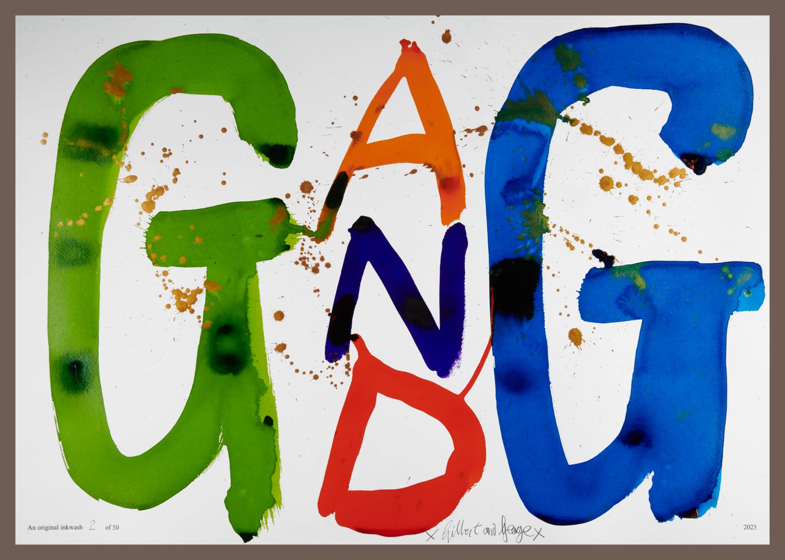 Gilbert & George 'G & G' Inkwashes New inkwash series released