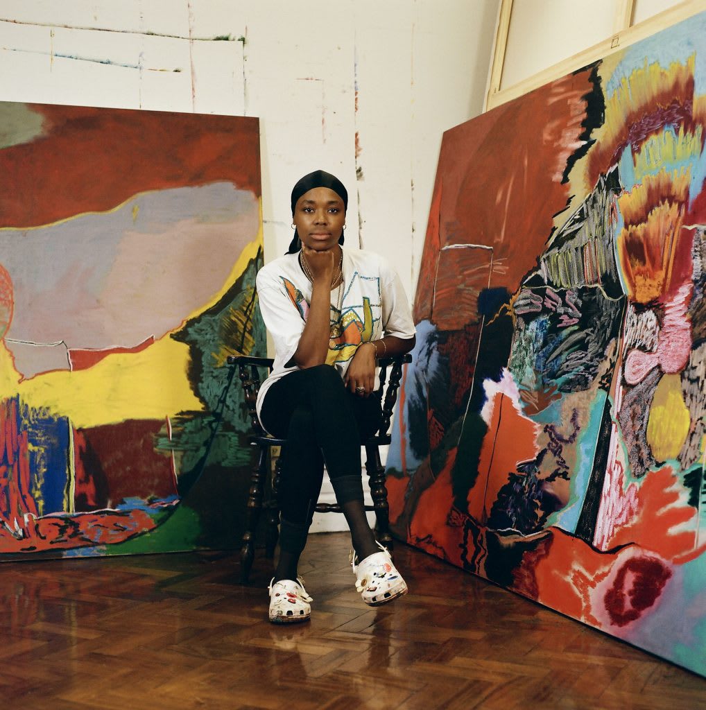 Meet Rachel Jones, an ascendant painter whose jitteringly electric paintings have captivated viewers in London and collectors worldwide