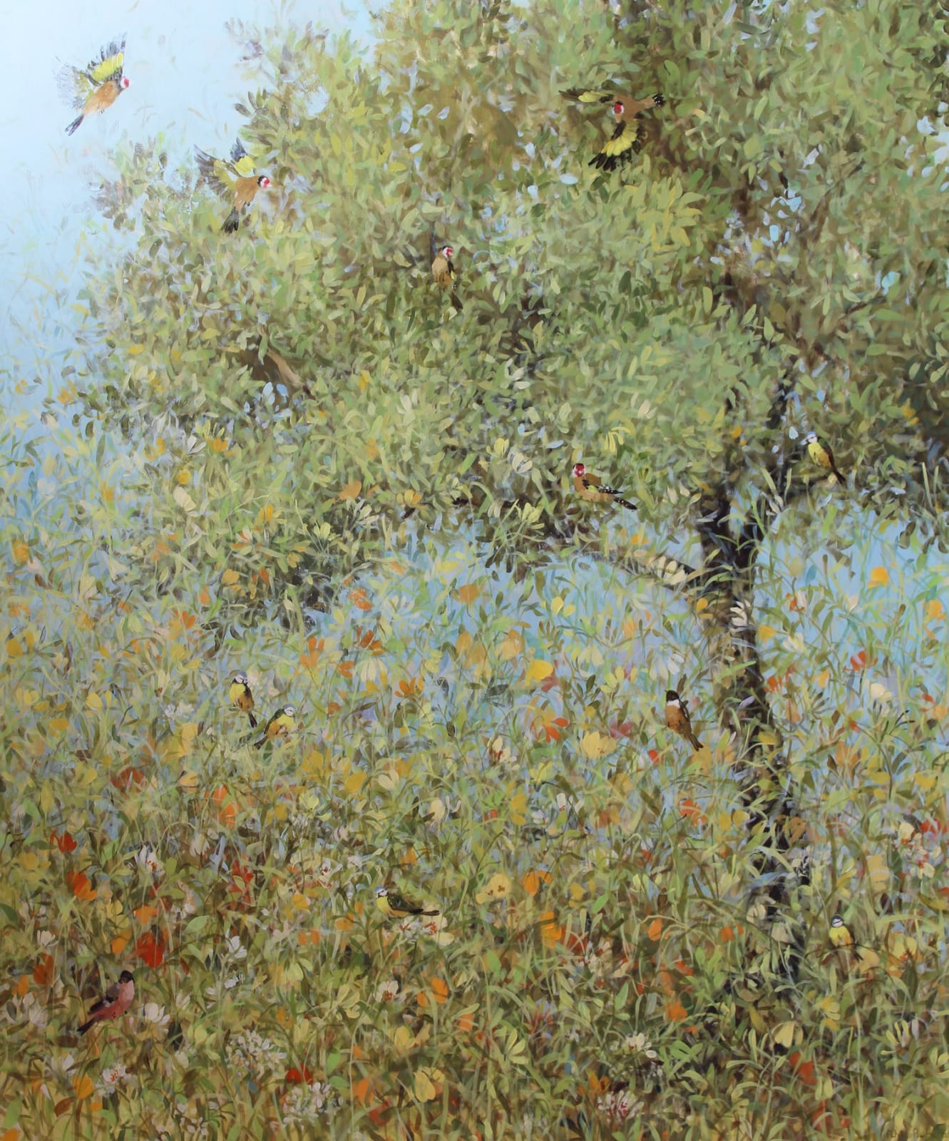 Fletcher Prentice, Olive Tree and Californian Poppies, 2020