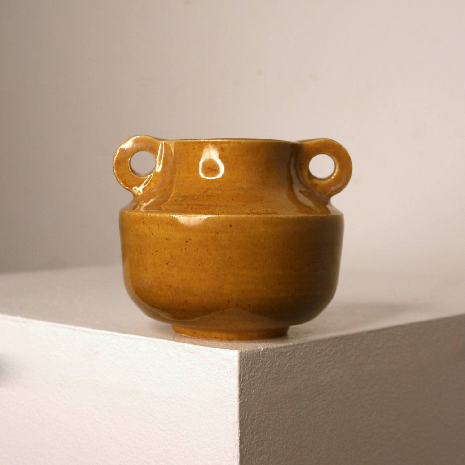 Lucy Physick, Small Loop Vase - Ochre