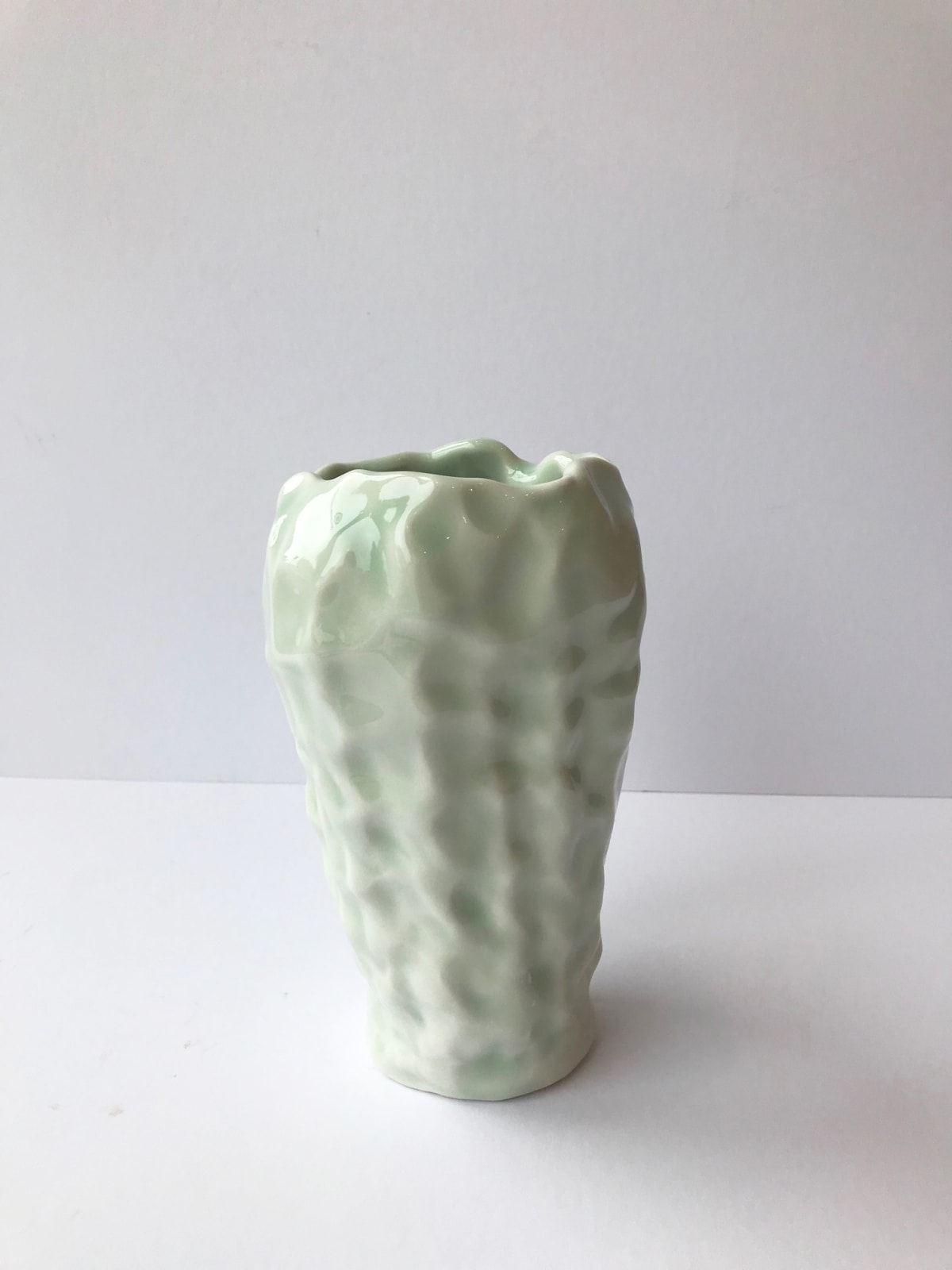 Emma Jagare, Green Pushed and Pulled Vase, Small, 2019