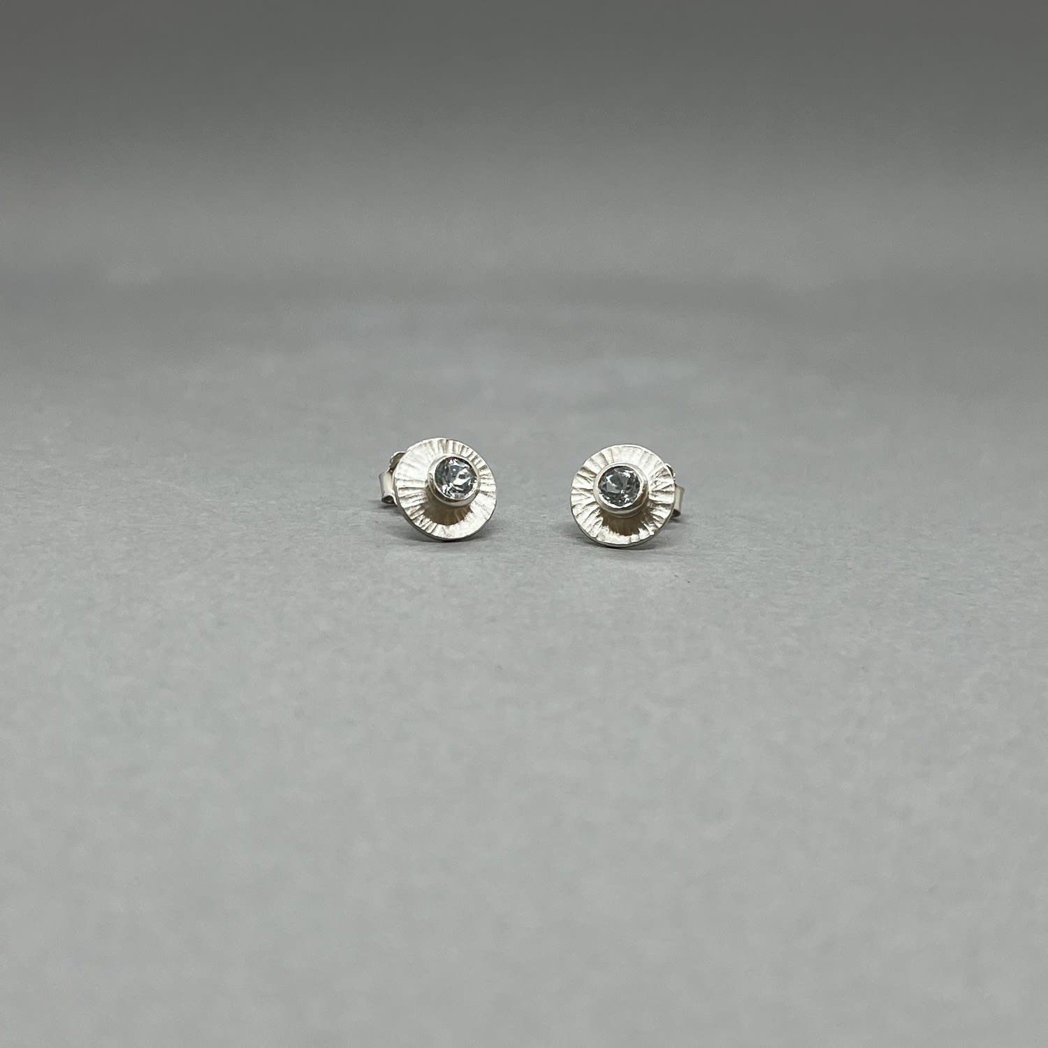 Emily Fermor, Sterling Silver & Blue Topaz Rays Earrings