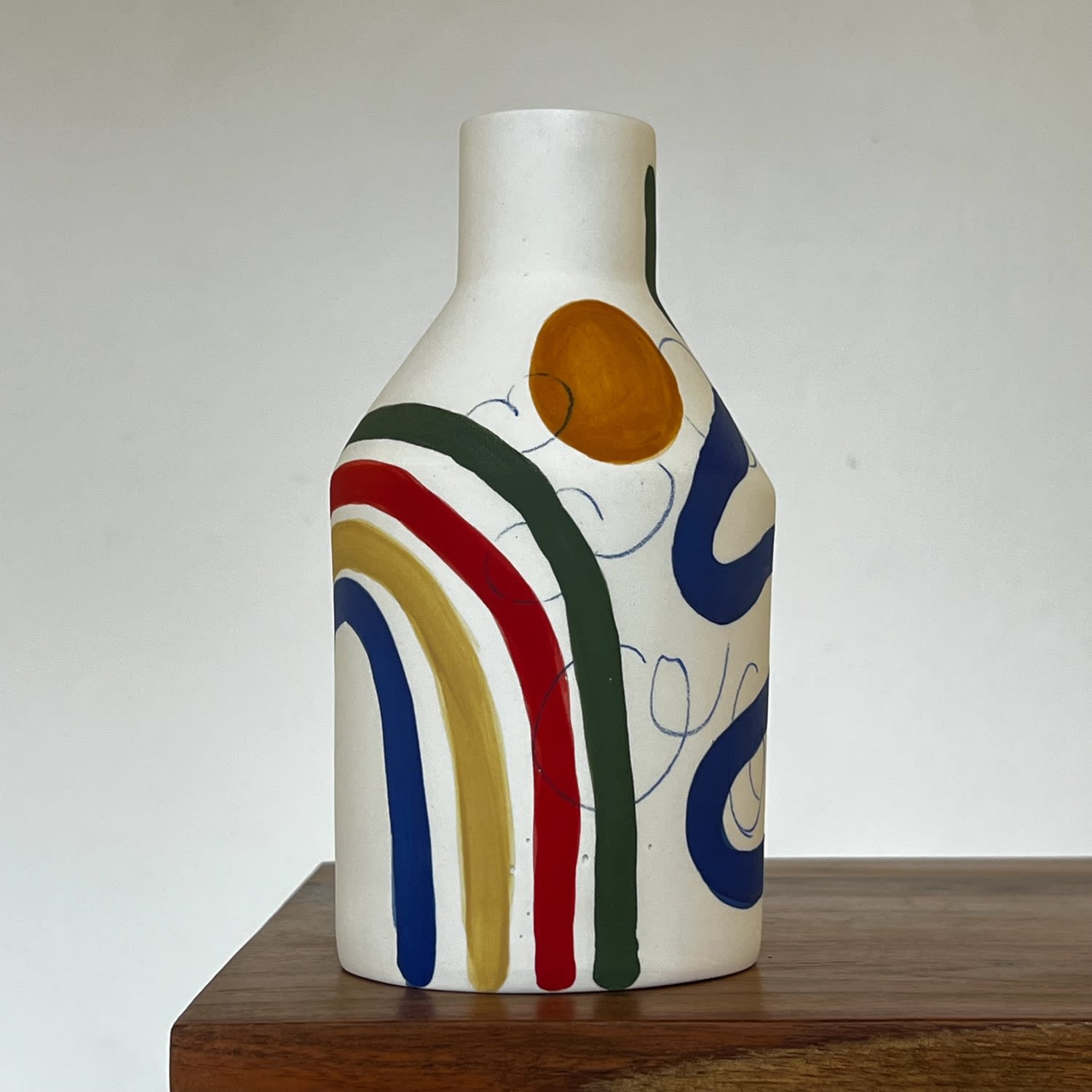 Sophie Alda, Tall Bottle - Porcelain Brushstroke