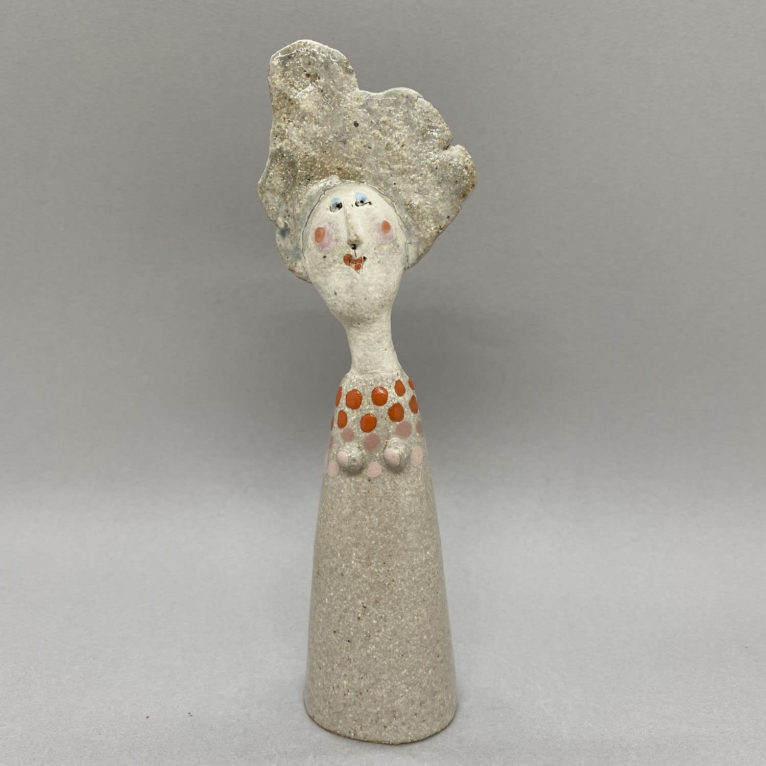 Jane Muir, Little Lady - Orange & Pink Spots, 2022
