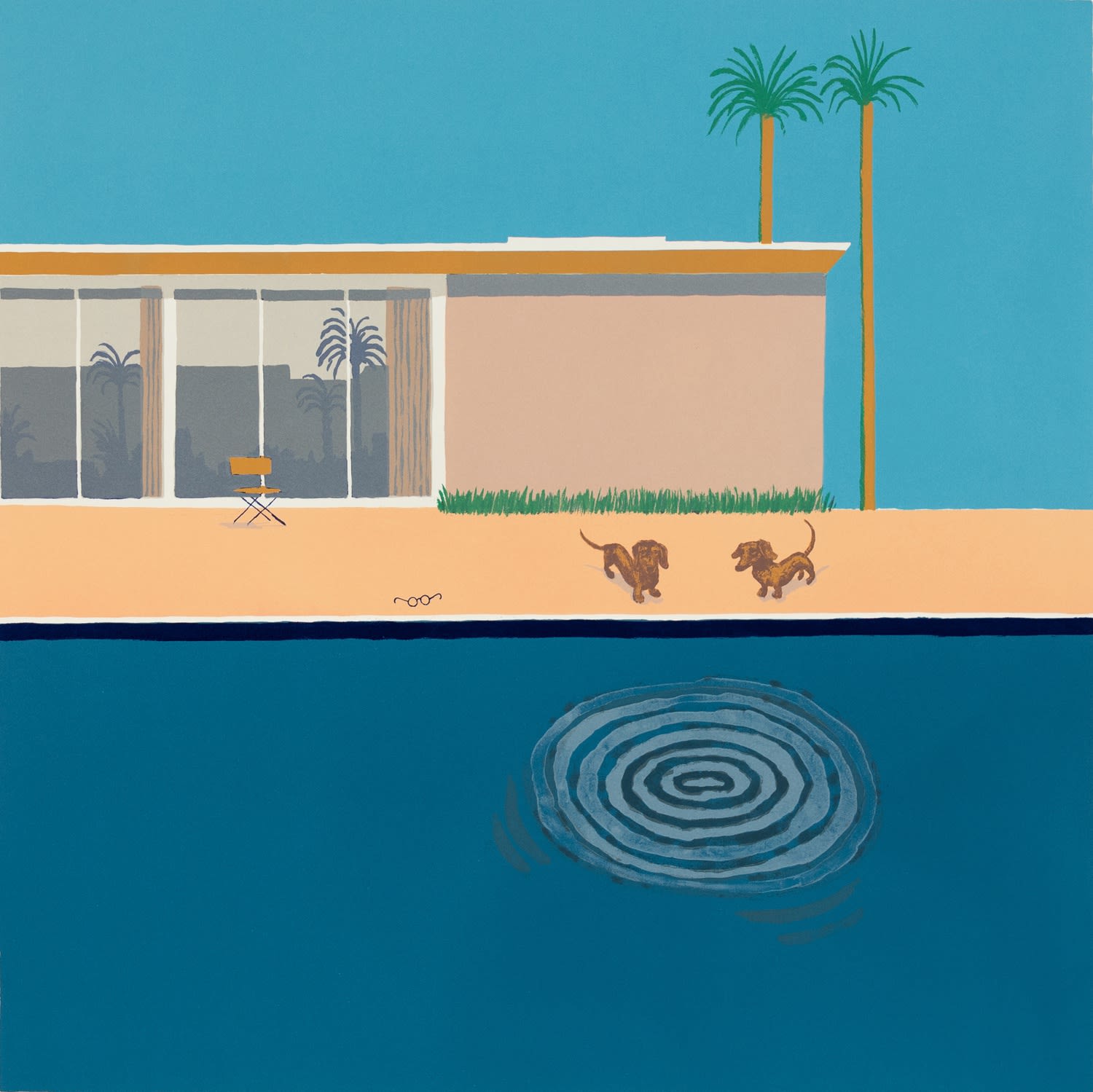 Mychael Barratt, Hockney's Dogs - After The Splash, 2025