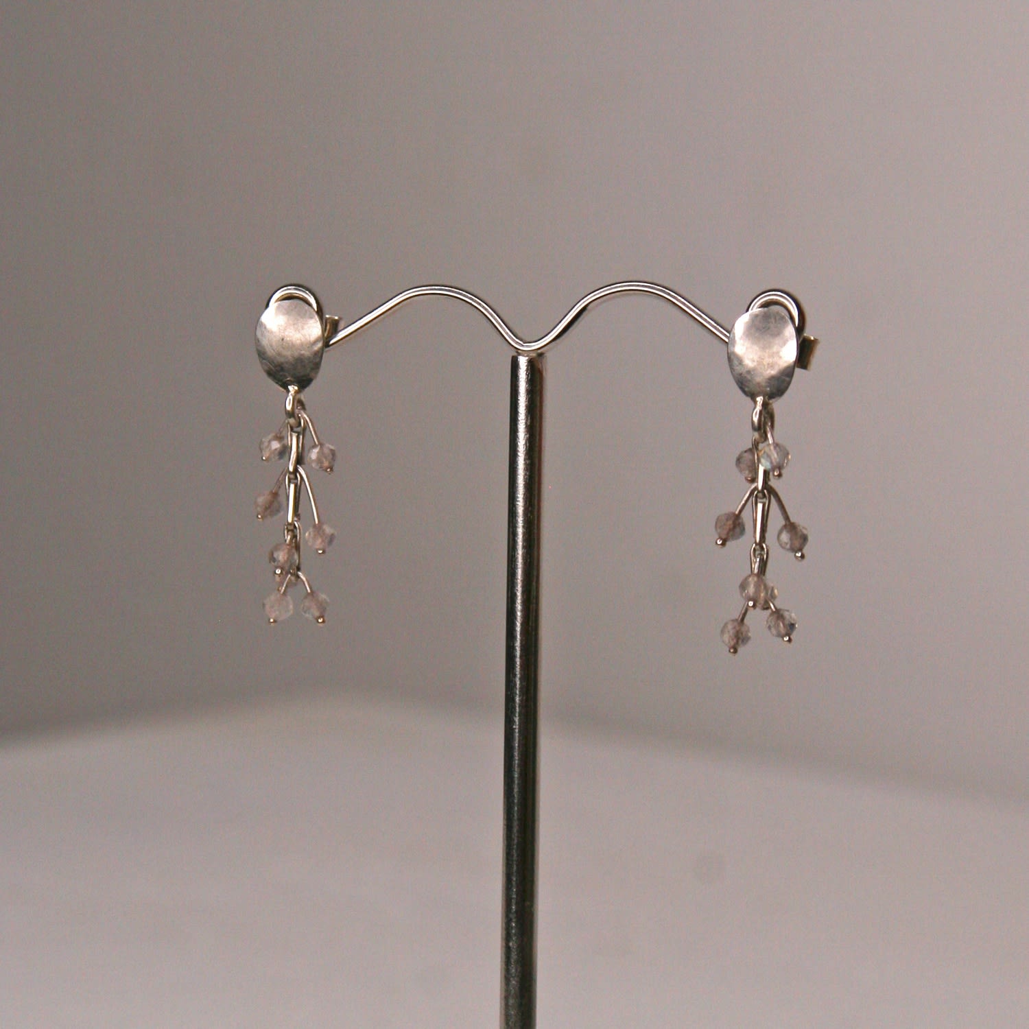 Emily Fermor, Sterling Silver & Labradorite Cluster Drop Earrings
