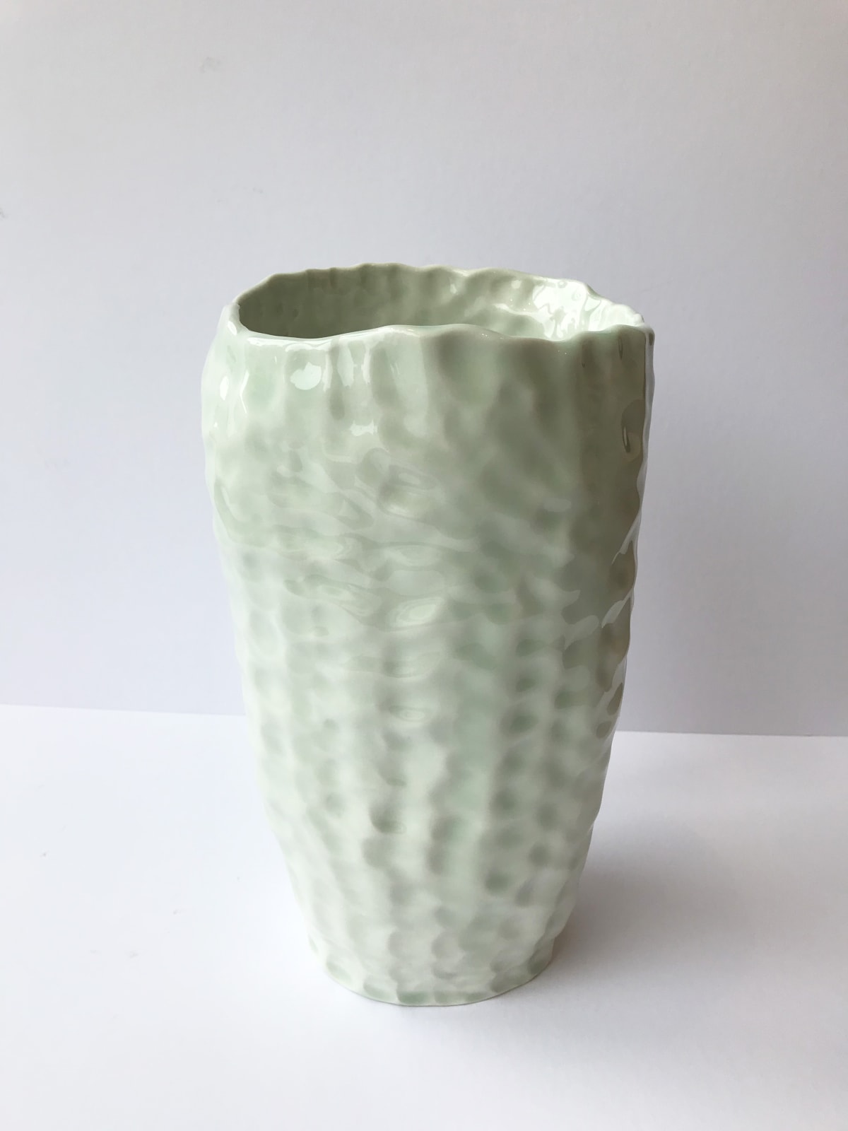 Emma Jagare, Green Pushed and Pulled Vase, Large, 2019