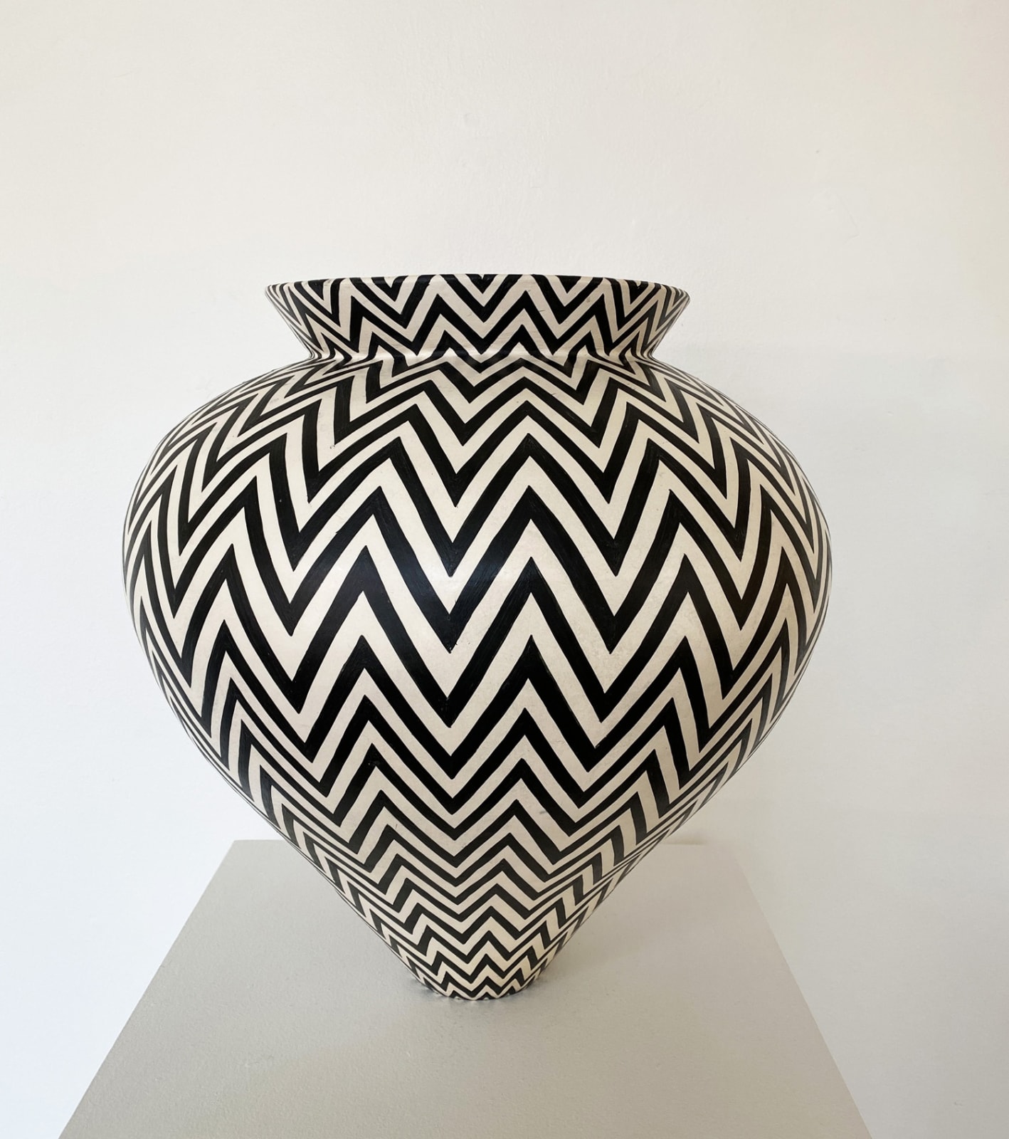 Ant & Di Edmonds - Tydd Pottery, Ceramic Vessel, Horizontal Zig-Zag pattern, Large, 2021