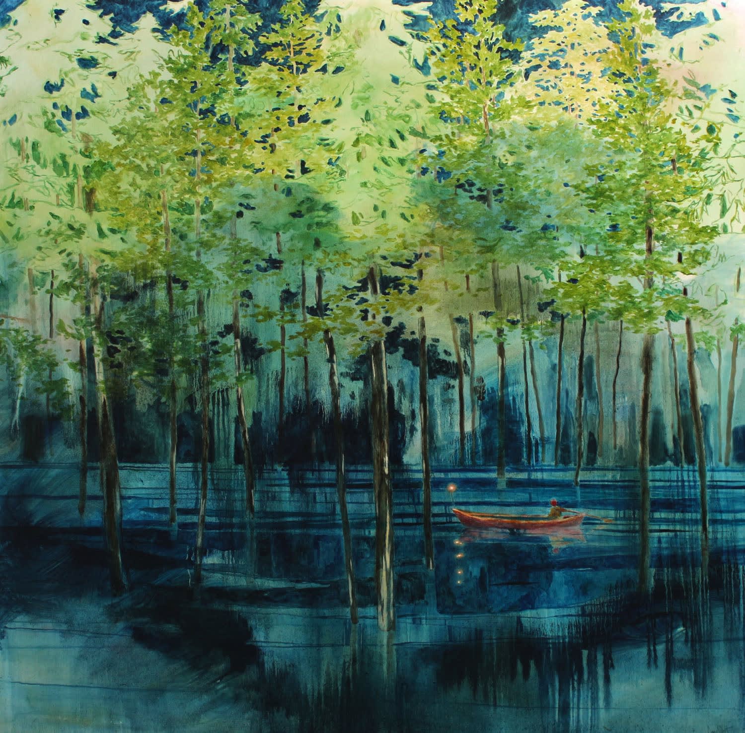 Daniel Ablitt 'Drifting Through (Flooded Forest)', Oil on Panel